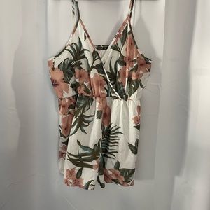 White floral romper